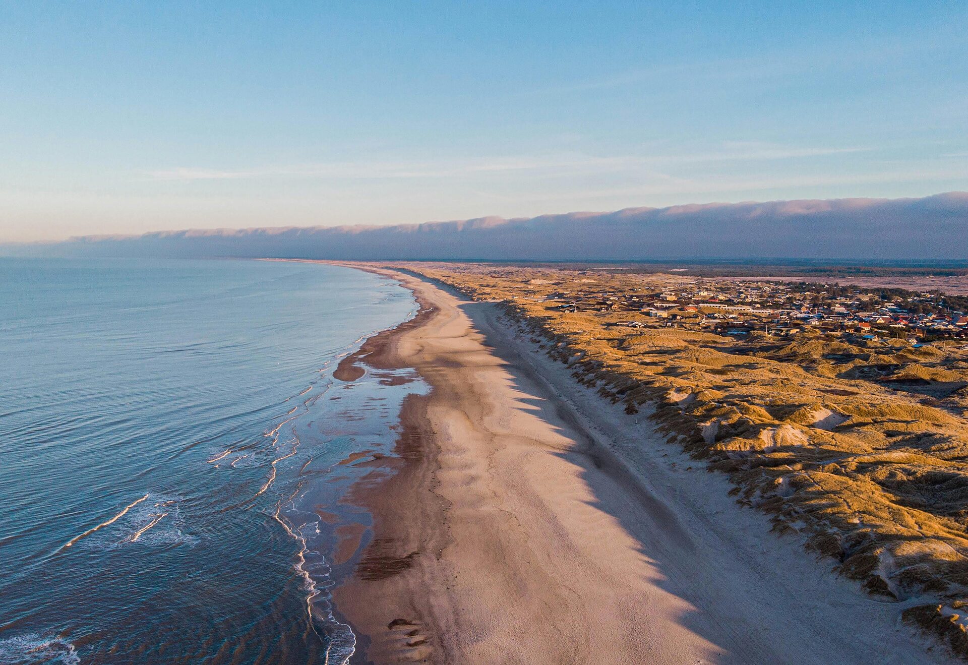 Strand an der Nordsee aus Vogelperspektive